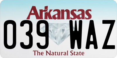 AR license plate 039WAZ