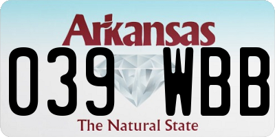 AR license plate 039WBB