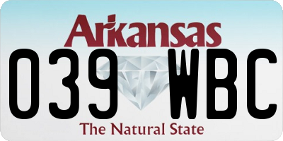 AR license plate 039WBC