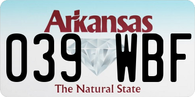 AR license plate 039WBF