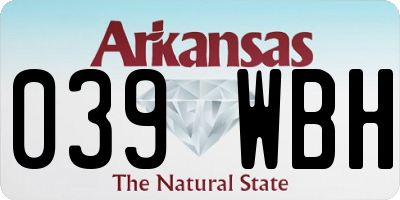AR license plate 039WBH
