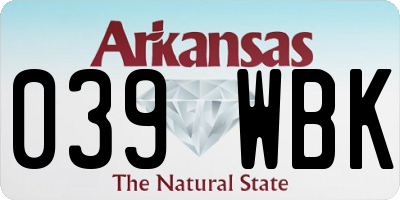 AR license plate 039WBK
