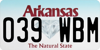 AR license plate 039WBM