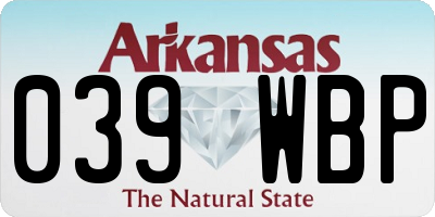 AR license plate 039WBP