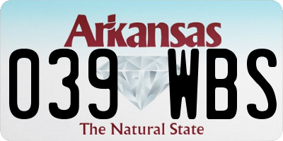 AR license plate 039WBS