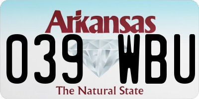 AR license plate 039WBU