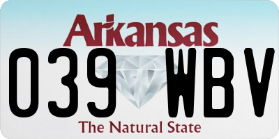 AR license plate 039WBV