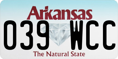 AR license plate 039WCC
