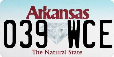 AR license plate 039WCE