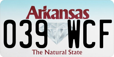 AR license plate 039WCF