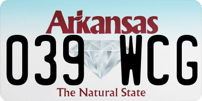 AR license plate 039WCG