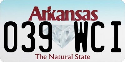 AR license plate 039WCI