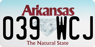 AR license plate 039WCJ