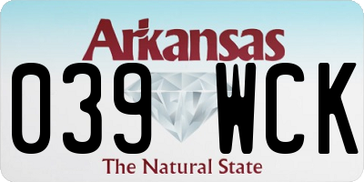 AR license plate 039WCK