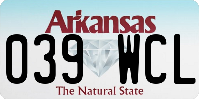 AR license plate 039WCL