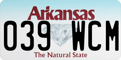 AR license plate 039WCM
