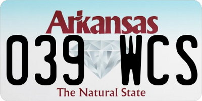 AR license plate 039WCS