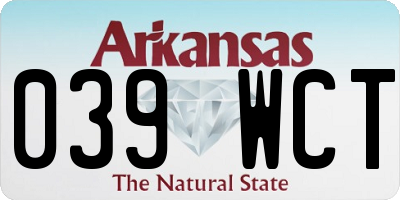 AR license plate 039WCT