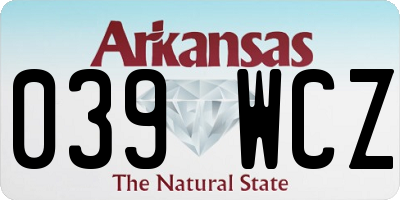 AR license plate 039WCZ