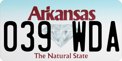AR license plate 039WDA