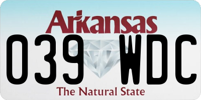 AR license plate 039WDC