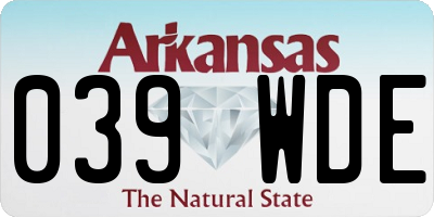 AR license plate 039WDE