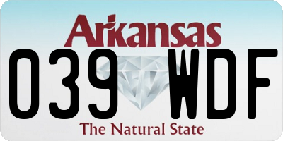 AR license plate 039WDF
