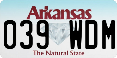 AR license plate 039WDM