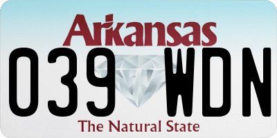 AR license plate 039WDN