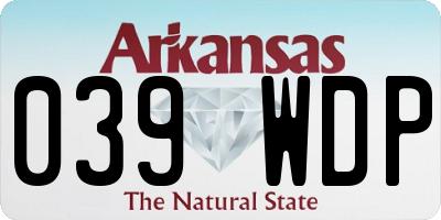 AR license plate 039WDP
