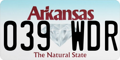 AR license plate 039WDR
