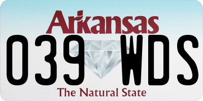 AR license plate 039WDS