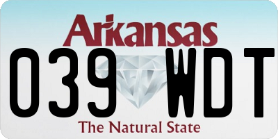 AR license plate 039WDT