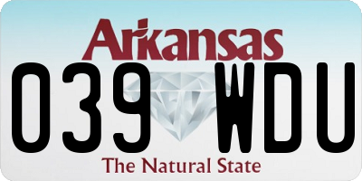 AR license plate 039WDU