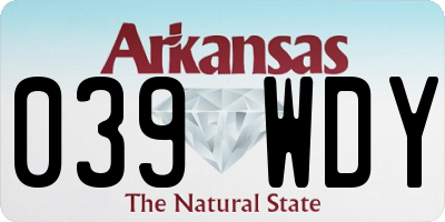 AR license plate 039WDY