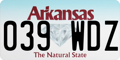 AR license plate 039WDZ