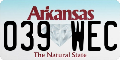 AR license plate 039WEC