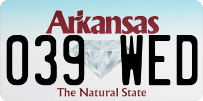 AR license plate 039WED