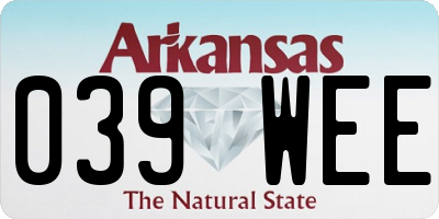 AR license plate 039WEE