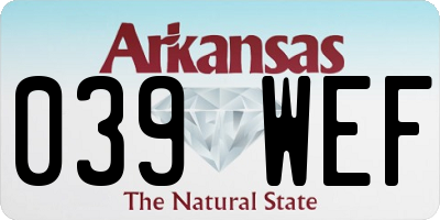 AR license plate 039WEF
