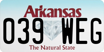 AR license plate 039WEG
