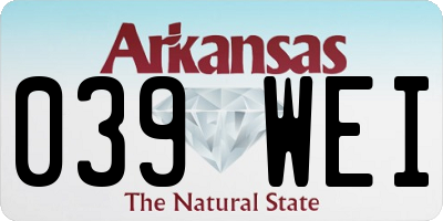 AR license plate 039WEI