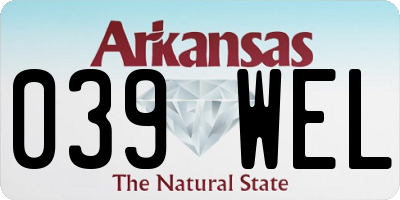 AR license plate 039WEL