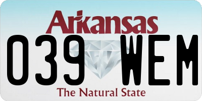AR license plate 039WEM