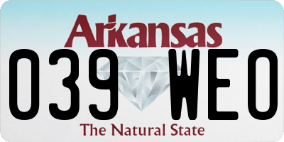 AR license plate 039WEO