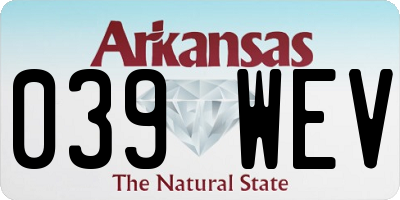 AR license plate 039WEV