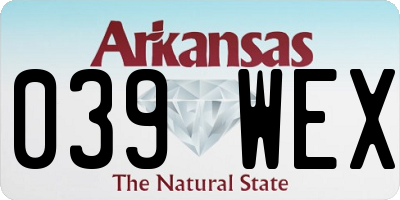 AR license plate 039WEX