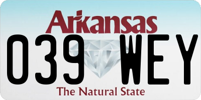 AR license plate 039WEY