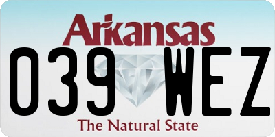 AR license plate 039WEZ