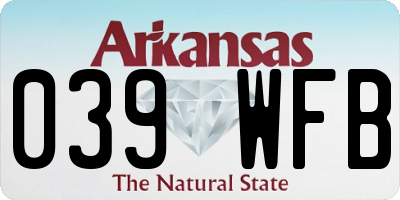 AR license plate 039WFB